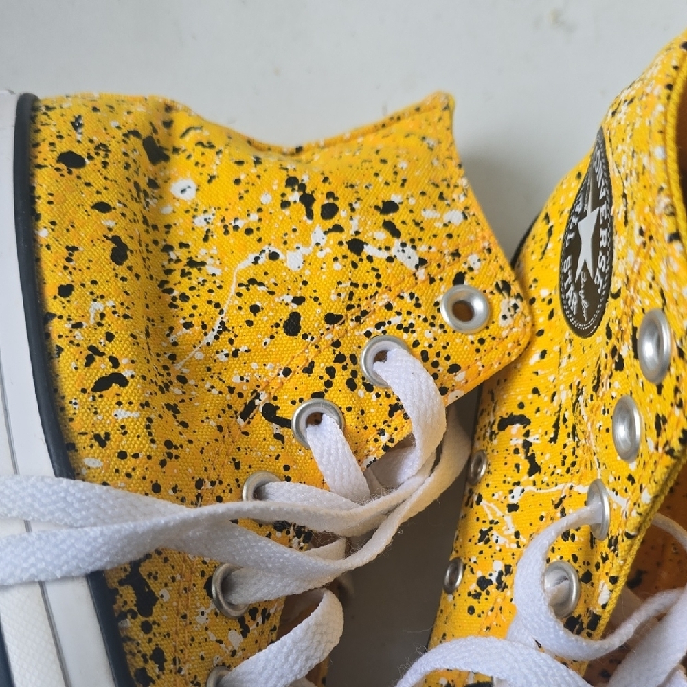 Converse Yellow Speckled High-Tops - Picture 5 of 7